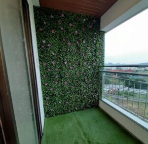 artificial grass wall installation